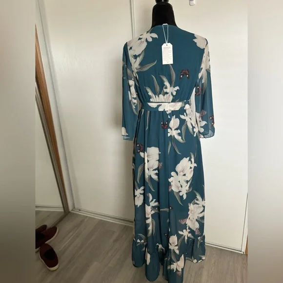 Butterfly Floral Dress Women’s Size Medium Cocktail Wedding Guest Summer NWT - Picture 4 of 10